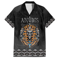 Personalized Halloween Egypt Family Matching Off The Shoulder Long Sleeve Dress and Hawaiian Shirt Skull Anubis - Wonder Print Shop