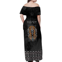 Personalized Halloween Egypt Family Matching Off Shoulder Maxi Dress and Hawaiian Shirt Skull Anubis - Wonder Print Shop