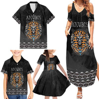 Personalized Halloween Egypt Family Matching Summer Maxi Dress and Hawaiian Shirt Skull Anubis - Wonder Print Shop