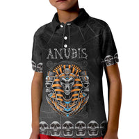 Personalized Halloween Egypt Kid Polo Shirt Skull Anubis - Wonder Print Shop