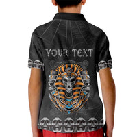Personalized Halloween Egypt Kid Polo Shirt Skull Anubis - Wonder Print Shop