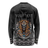 Personalized Halloween Egypt Long Sleeve Shirt Skull Anubis - Wonder Print Shop
