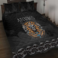 Halloween Egypt Quilt Bed Set Skull Anubis - Wonder Print Shop