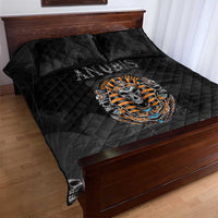 Halloween Egypt Quilt Bed Set Skull Anubis - Wonder Print Shop