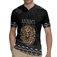 Personalized Halloween Egypt Rugby Jersey Skull Anubis - Wonder Print Shop