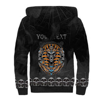 Personalized Halloween Egypt Sherpa Hoodie Skull Anubis - Wonder Print Shop