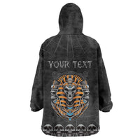 Personalized Halloween Egypt Wearable Blanket Hoodie Skull Anubis - Wonder Print Shop