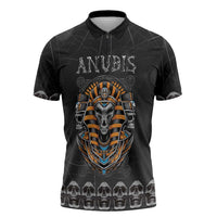 Personalized Halloween Egypt Zipper Polo Shirt Skull Anubis - Wonder Print Shop