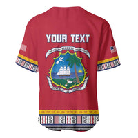 Personalized Liberia Dashiki Baseball Jersey Red Color - Wonder Print Shop