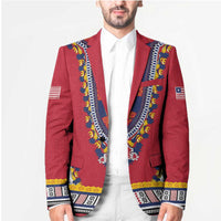 Personalized Liberia Dashiki Blazer Red Color - Wonder Print Shop