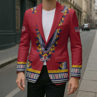 Personalized Liberia Dashiki Blazer Red Color - Wonder Print Shop