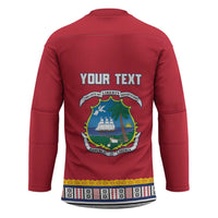 Personalized Liberia Dashiki Hockey Jersey Red Color - Wonder Print Shop