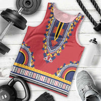 Personalized Liberia Dashiki Men Tank Top Red Color - Wonder Print Shop