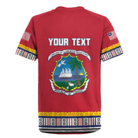 Personalized Liberia Dashiki Rugby Jersey Red Color - Wonder Print Shop