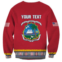 Personalized Liberia Dashiki Sweatshirt Red Color - Wonder Print Shop