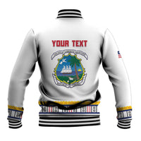 Personalized Liberia Dashiki Baseball Jacket White Color - Wonder Print Shop