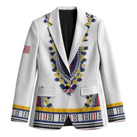 Personalized Liberia Dashiki Blazer White Color - Wonder Print Shop