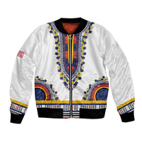 Personalized Liberia Dashiki Bomber Jacket White Color - Wonder Print Shop