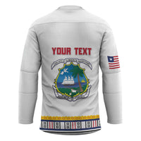 Personalized Liberia Dashiki Hockey Jersey White Color - Wonder Print Shop