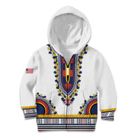 Personalized Liberia Dashiki Kid Hoodie White Color - Wonder Print Shop