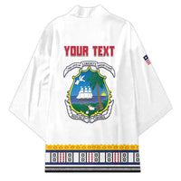 Personalized Liberia Dashiki Kimono White Color - Wonder Print Shop