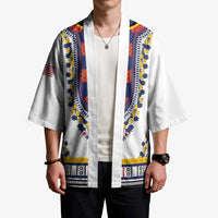 Personalized Liberia Dashiki Kimono White Color - Wonder Print Shop