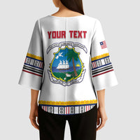Personalized Liberia Dashiki Kimono Sleeve Blouse White Color - Wonder Print Shop