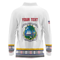 Personalized Liberia Dashiki Long Sleeve Polo Shirt White Color - Wonder Print Shop