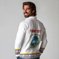 Personalized Liberia Dashiki Long Sleeve Polo Shirt White Color - Wonder Print Shop