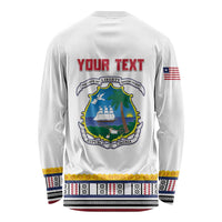 Personalized Liberia Dashiki Long Sleeve Shirt White Color - Wonder Print Shop