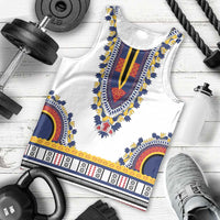 Personalized Liberia Dashiki Men Tank Top White Color - Wonder Print Shop