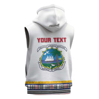 Personalized Liberia Dashiki Sleeveless Hoodie White Color - Wonder Print Shop