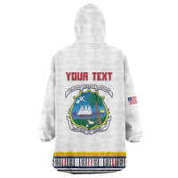 Personalized Liberia Dashiki Wearable Blanket Hoodie White Color - Wonder Print Shop