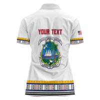 Personalized Liberia Dashiki Women Polo Shirt White Color - Wonder Print Shop