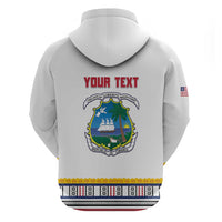 Personalized Liberia Dashiki Zip Hoodie White Color - Wonder Print Shop