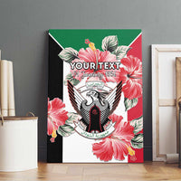 Personalised Sudan Independence Day Canvas Wall Art Coat Of Arms Mix Hisbicus - Wonder Print Shop