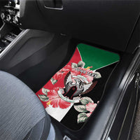 Personalised Sudan Independence Day Car Mats Coat Of Arms Mix Hisbicus - Wonder Print Shop