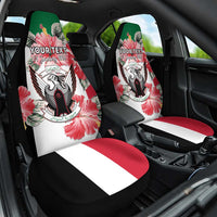 Personalised Sudan Independence Day Car Seat Cover Coat Of Arms Mix Hisbicus - Wonder Print Shop