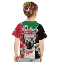 Personalised Sudan Independence Day Kid T Shirt Coat Of Arms Mix Hisbicus - Wonder Print Shop