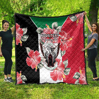 Personalised Sudan Independence Day Quilt Coat Of Arms Mix Hisbicus - Wonder Print Shop