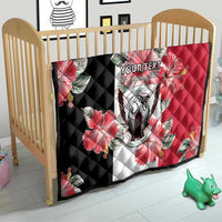 Personalised Sudan Independence Day Quilt Coat Of Arms Mix Hisbicus - Wonder Print Shop