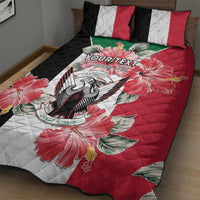 Personalised Sudan Independence Day Quilt Bed Set Coat Of Arms Mix Hisbicus - Wonder Print Shop