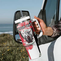 Personalised Sudan Independence Day Tumbler With Handle Coat Of Arms Mix Hisbicus - Wonder Print Shop