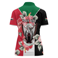 Personalised Sudan Independence Day Women Polo Shirt Coat Of Arms Mix Hisbicus - Wonder Print Shop