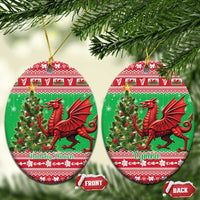 Wales Christmas Ceramic Ornament Welsh Dragon Nadolig Llawen - Wonder Print Shop