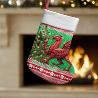 Wales Christmas Stocking Welsh Dragon Nadolig Llawen - Wonder Print Shop