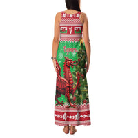 Wales Christmas Family Matching Tank Maxi Dress and Hawaiian Shirt Welsh Dragon Nadolig Llawen - Wonder Print Shop
