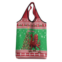 Wales Christmas Grocery Bag Welsh Dragon Nadolig Llawen