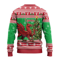 Wales Christmas Ugly Christmas Sweater Welsh Dragon Nadolig Llawen - Wonder Print Shop