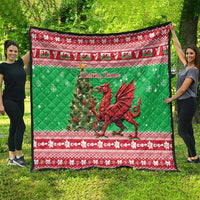 Wales Christmas Quilt Welsh Dragon Nadolig Llawen - Wonder Print Shop
